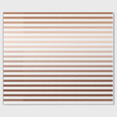 Gouden Bronzen Ombre Strepen Bruiloft Cadeaupapier (Vlak)