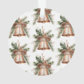 Gouden Bronzen Witte Kerst Bellen Ornament (achterkant)