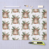 Gouden Bronzen Witte Kerst Bellen Tissuepapier (Craft)