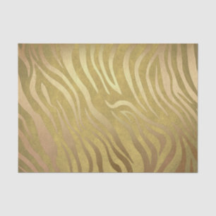 Gouden Bronzen Zebraprint Jungle Safari Glamour Tissuepapier