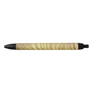 Gouden Bronzen Zebraprint Jungle Safari Glamour Zwarte Inkt Pen