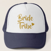 Gouden Bruid Stam Hart Bachelorette Trucker Pet (Voorkant)