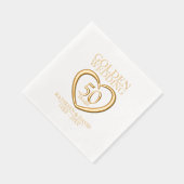 Gouden bruiloft 50 jaar aangepaste verjaardag folie servetten (Rechts)