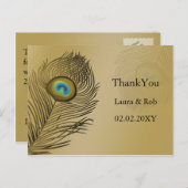 gouden bruiloft bedankt briefkaart (Voorkant / Achterkant)