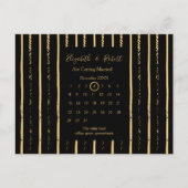 Gouden bruiloft Bewaar de datum Kalender Aankondigingskaart (Voorkant)