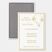 Gouden bruiloft Bewaar de datum Magneet Vlinders (Voorkant / Achterkant)