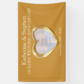 Gouden Bruiloft jubileum hart foto banner (Verticaal)