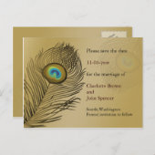 gouden bruiloft met behoud van datum aankondigingskaart (Voorkant / Achterkant)