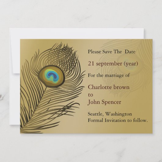 gouden bruiloft met behoud van datum save the date (Voorkant)
