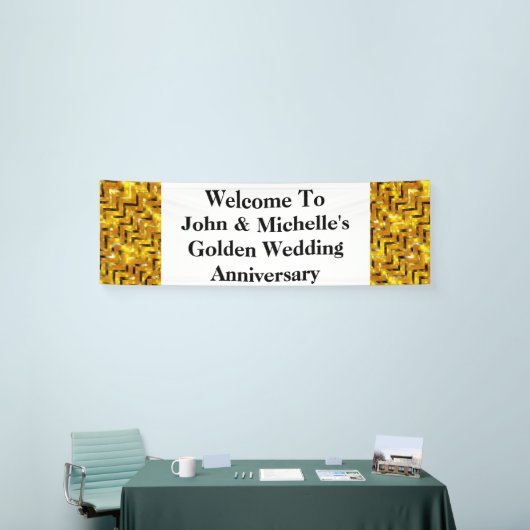 Gouden bruiloft speciale verjaardag | personaliser spandoek (Beurs)