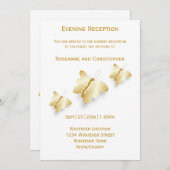 Gouden bruiloft uitnodiging uitnodiging vlinders (Voorkant / Achterkant)