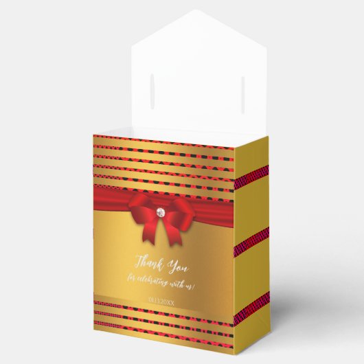 Gouden bruiloft viering bedankdoosjes (Geopend)