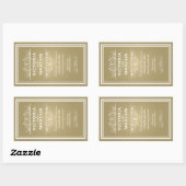 Gouden Bruiloft Wijnfles Monogram Favoriet Labels (Vel)