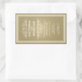 Gouden Bruiloft Wijnfles Monogram Favoriet Labels (Tas)