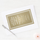 Gouden Bruiloft Wijnfles Monogram Favoriet Labels (Envelop)