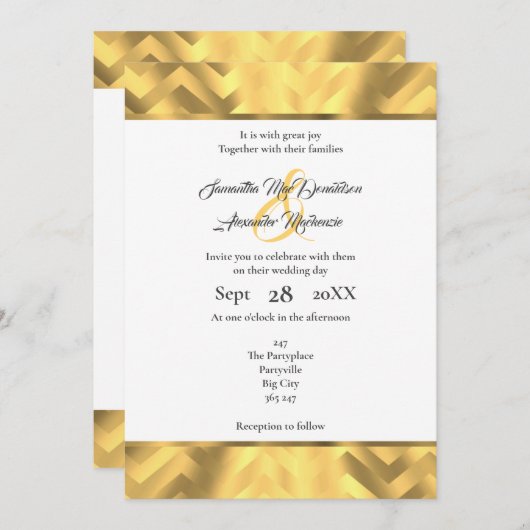 Gouden bruin kaart (Voorkant / Achterkant)