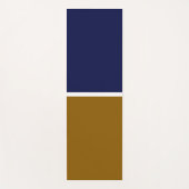 Gouden Bruin Marine Blauw Wit Banded Kleurblok Yogamat (Voorkant)