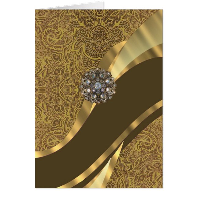 Gouden bruin wervelpatroon (Voorkant)