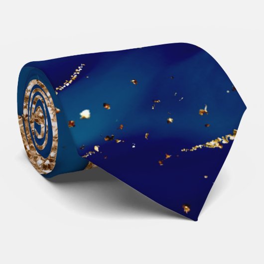 gouden bruinbruiloft met gouden glitter stropdas (Opgerold)