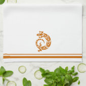 Gouden Bruine Gecko Zuidwestelijke Grens Keuken Ha Theedoek (Gevouwen)