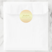Gouden Bruine Tinten Gradatie Ronde Sticker (Tas)