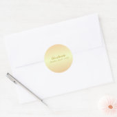 Gouden Bruine Tinten Gradatie Ronde Sticker (Envelop)