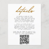 Gouden budget bruiloft uitnodiging detail QR-code  Flyer (Achterkant)
