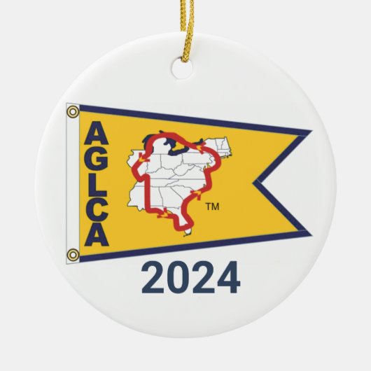 Gouden Burgee (2024) Keramisch Ornament (Voorkant)