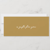 Gouden cadeaubon voor oor piercing kaart (Achterkant)