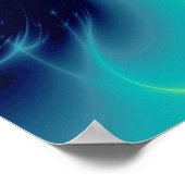 Gouden Caduceus Medisch Symbool Teal Aqua Blauwe G Poster (Hoek)