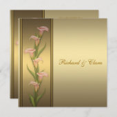 Gouden Calla Lelie 50e Gouden Jubileum Kaart (Voorkant / Achterkant)