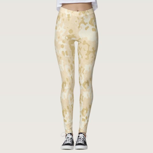 Gouden camouflage Glitter Leggings (Voorkant)