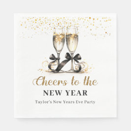 Gouden Champage New Years Eve Party Papier Servet