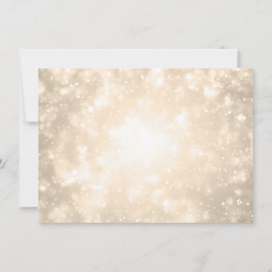 Gouden Champagne Bokeh bruiloft bedankje Bedankkaart (Achterkant)