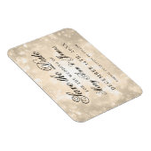 Gouden Champagne Bokeh Elegant Save The Date Magneet (Rechterzijde)