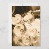 Gouden Champagne Brunch & Borrelende Handlettering Kaart (Achterkant)