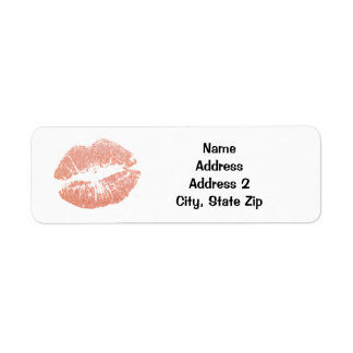 Gouden Champagne Lippenstift Kus Etiket