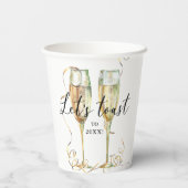 Gouden Champagne papier beker (Achterkant)