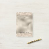 Gouden Champagne Zebra Print Post-it® Notes (Op bureau)