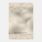 Gouden Champagne Zebra Print Post-it® Notes (Voorkant)