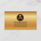 Gouden Chauffeur kostuum rijden Visitekaartje (Achterkant)