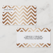 Gouden Chevron Visitekaartje (Voorkant / Achterkant)