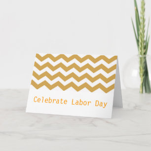 Gouden chevron zigzag strepen Dag van de Arbeid Kaart