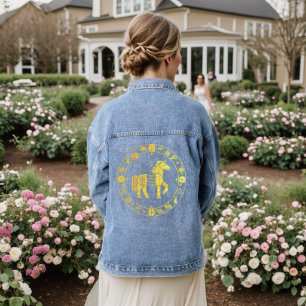 Gouden Chinees nieuwjaar 2026 Denim Jacket