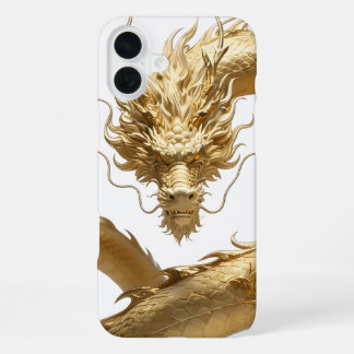 Gouden Chinese Draak Kunst | Mythisch Wezen Fant iPhone 16 Plus Hoesje