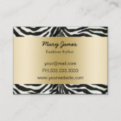 Gouden chique mode boutique Visitekaartjes (Achterkant)