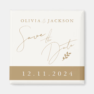 Gouden Chique Save the Date Magnet Magneet