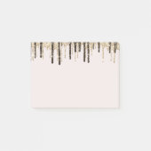 Gouden Chocolade Ice Cream Glitter Druppels Verjaa Post-it® Notes (Voorkant)
