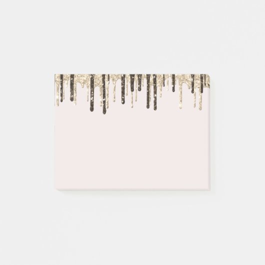 Gouden Chocolade Ice Cream Glitter Druppels Verjaa Post-it® Notes (Voorkant)