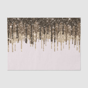 Gouden Chocolade Ice Cream Glitter Druppels Verjaa Tissuepapier